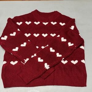 Women's Red Heart Sweater